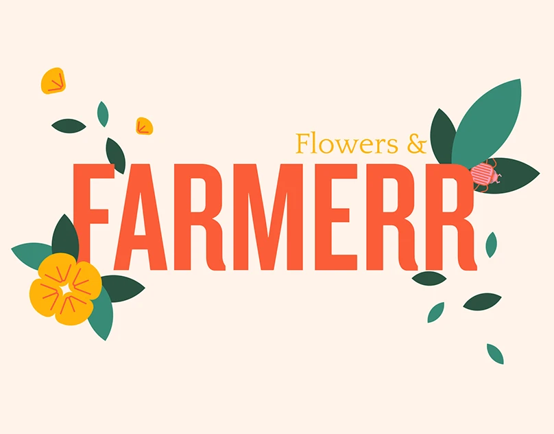 Flowers and FARMERR rebrand project cover.