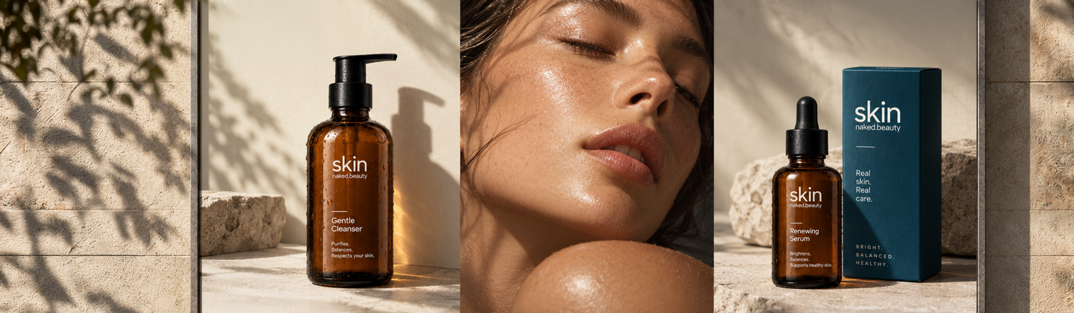 Skin naked.beauty product collection.